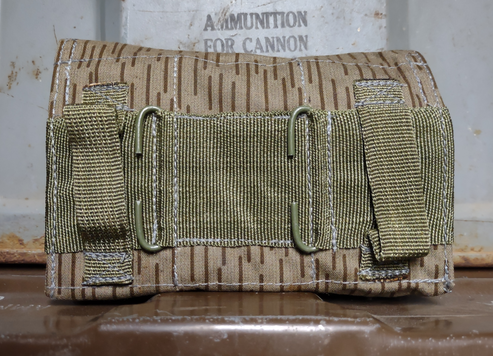 East German NVA general purpose 3-cell belt pouch, Strichtarn pattern ...